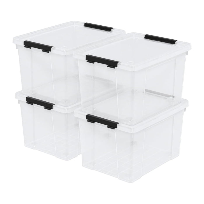 Zopnny 40 Quart Clear Latching Box