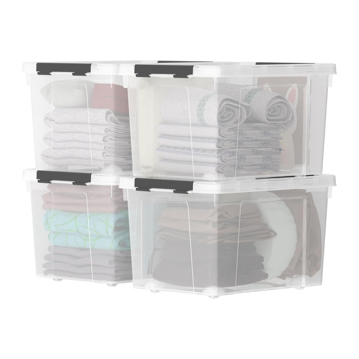 Zopnny 52 Quart Stackable Plastic Storage Bins